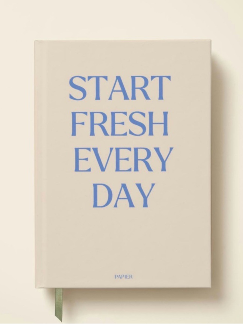 'Wonder' Start Fresh Every Day' Cream Coffee Table Book